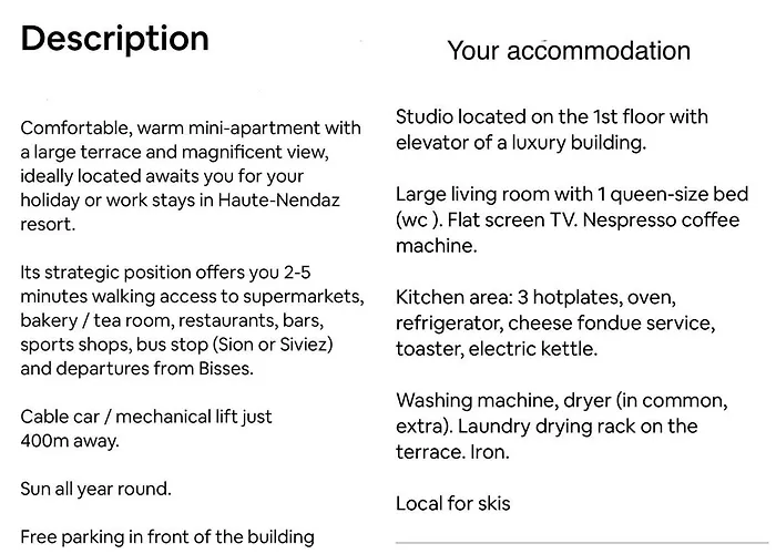 Appartement Studio, 2 Adultes , Centre De *